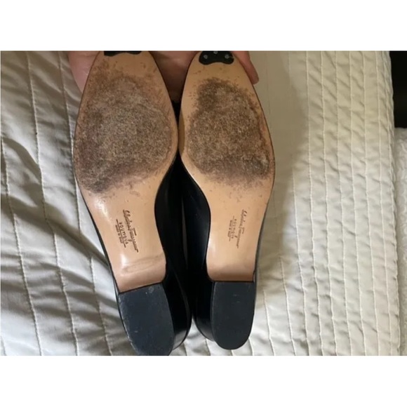 salvatore ferragamo kitten small heel with bow 7narrow Italy so darn cute carla - Picture 4 of 11